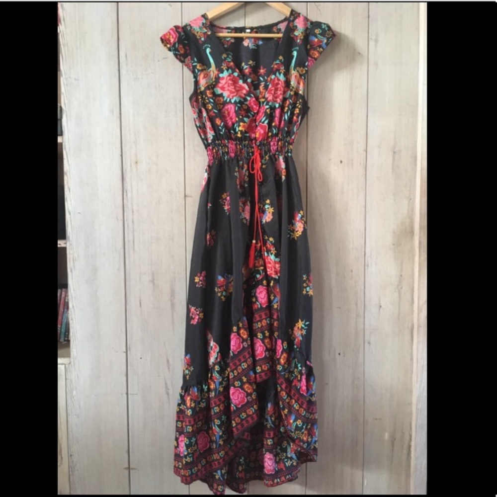 Floral Print Maxi Dress Size Large